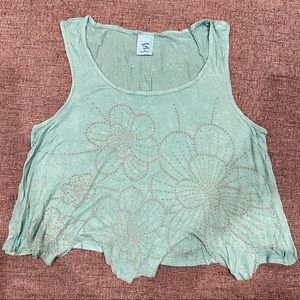 Turquoise Crop Top Tank